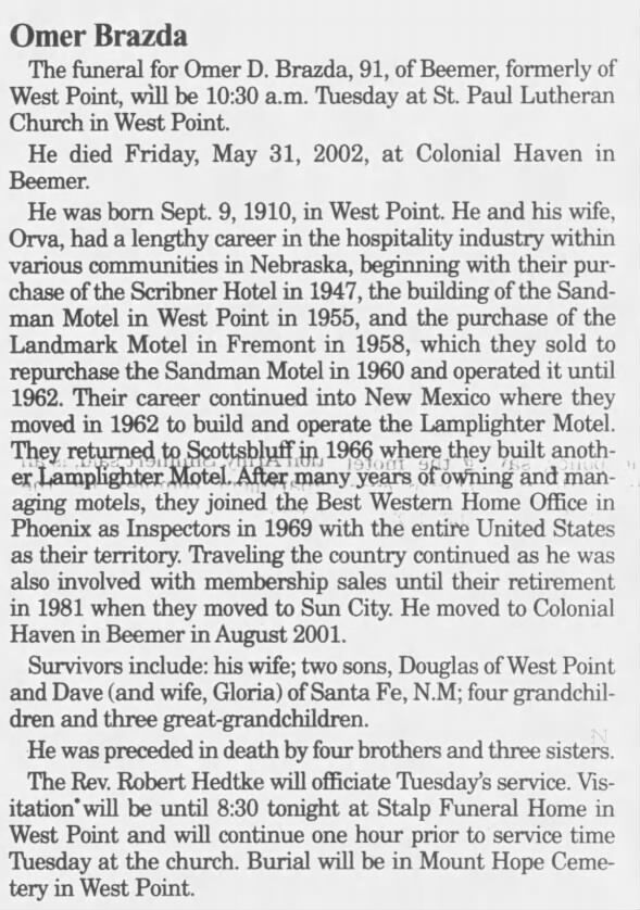 Clipping from Fremont Tribune